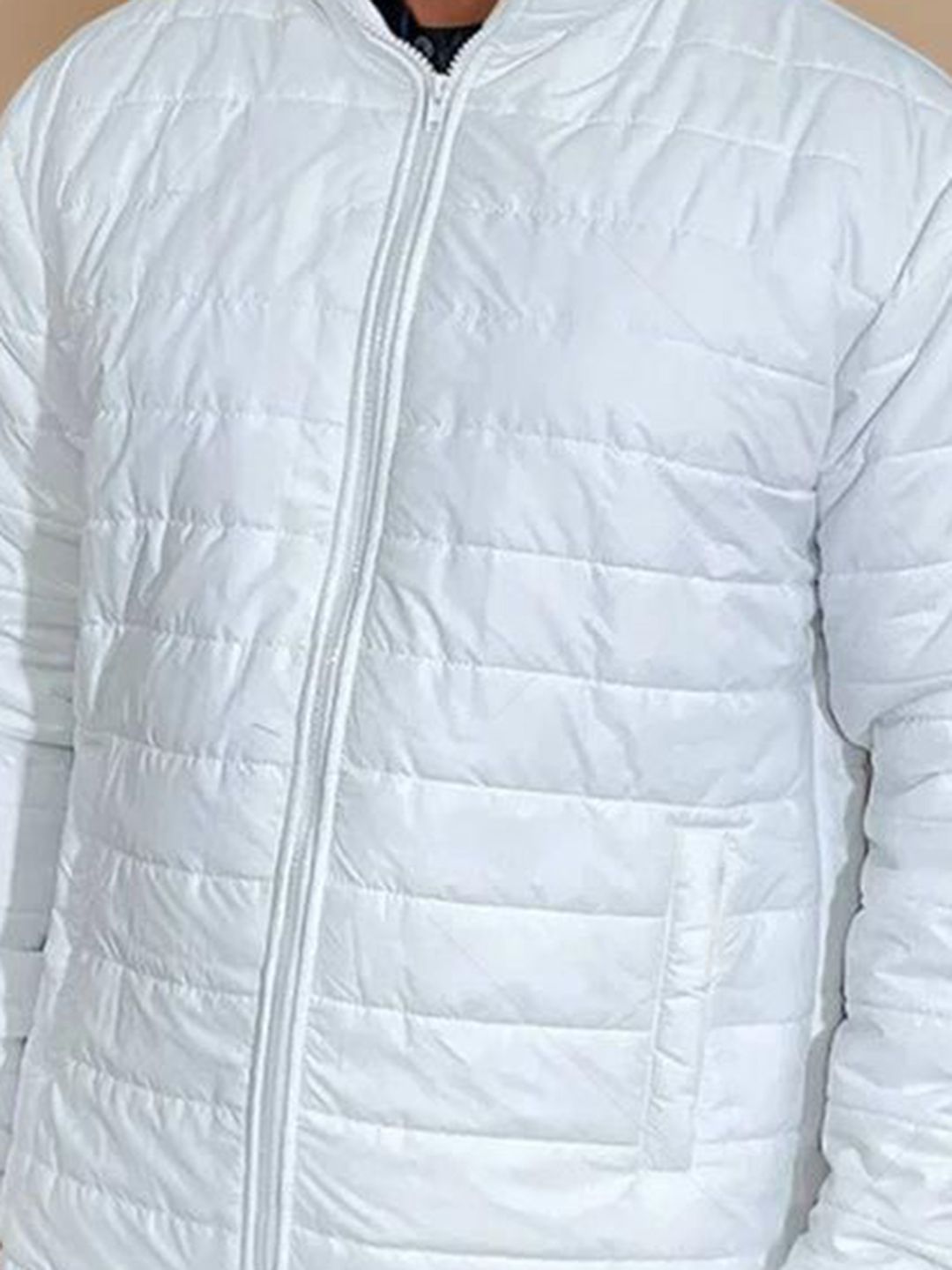 Kotty Men Self Design Mock Collar Puffer Jacket