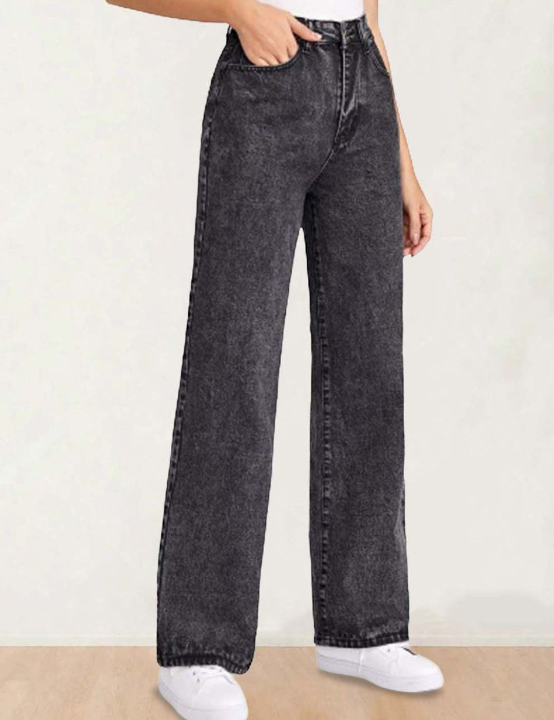 Kotty Women Straight Fit High-Rise Stretchable Jeans