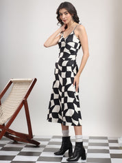 Kotty Checked A-Line Dress