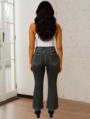 Kotty Women Bootcut High-Rise Mildly Distressed Stretchable Jeans