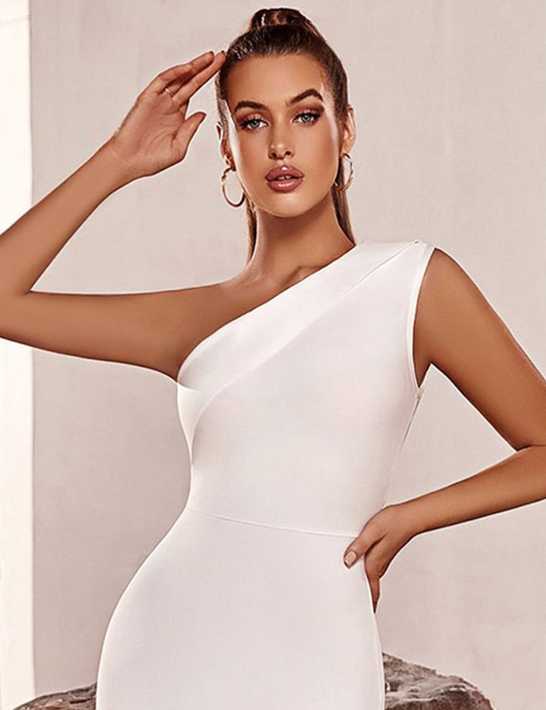 Kotty One Shoulder Bodycon Midi Dress