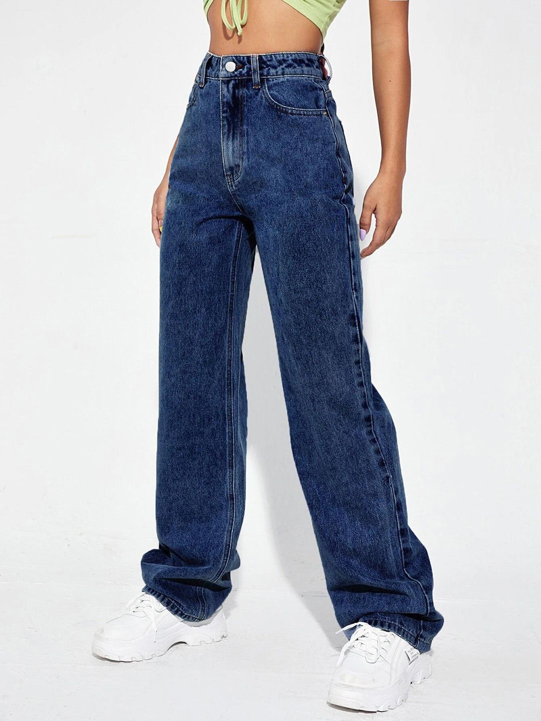 Kotty Women Straight Fit High-Rise Stretchable Jeans