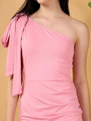 Kotty Women One Shoulder Bodycon Mini Dress
