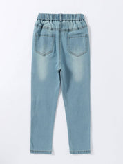 KOTTY Girls Boyfriend Mid Rise Blue Jeans