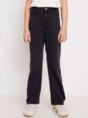 KOTTY Girls Flared Mid Rise Black Jeans