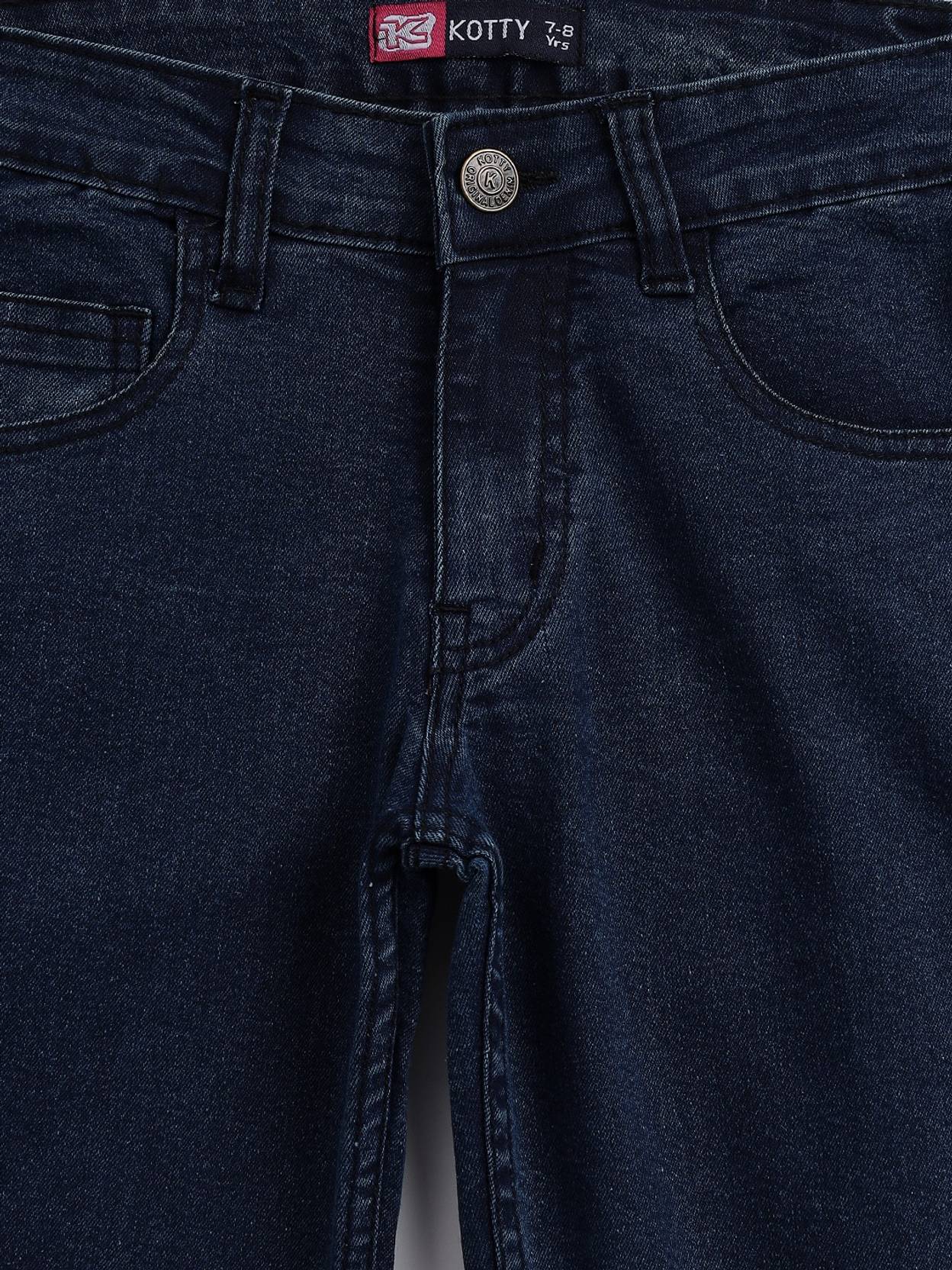 KOTTY Girls Flared Mid Rise Dark Blue Jeans