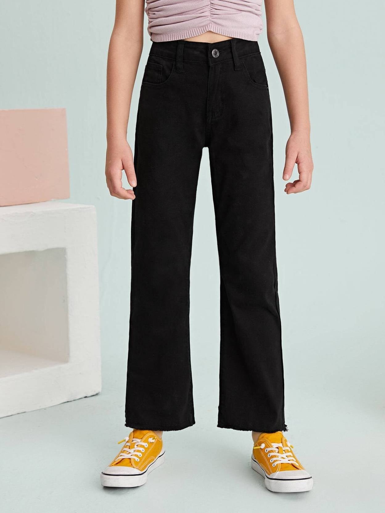 KOTTY Girls Regular High Rise Black Jeans