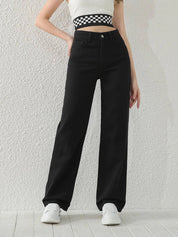 KOTTY Girls Regular High Rise Black Jeans