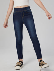 KOTTY Girls Skinny Mid Rise Blue Jeans