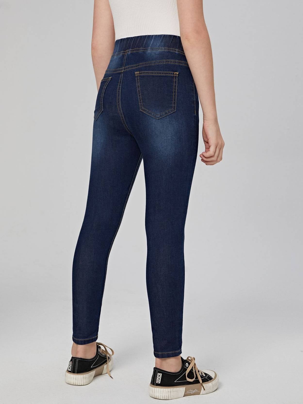 KOTTY Girls Skinny Mid Rise Blue Jeans