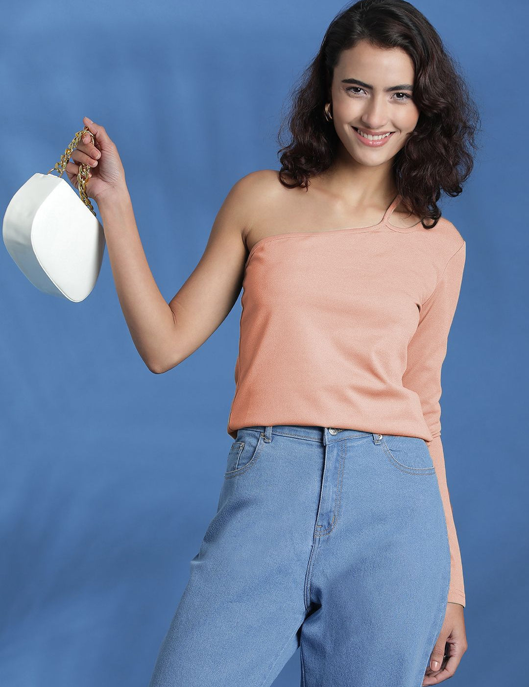 Kotty Women Solid One Shoulder Top