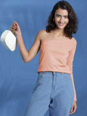 Kotty Women Solid One Shoulder Top
