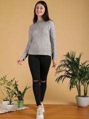 Kotty Women Cable Knit Pullover Sweater