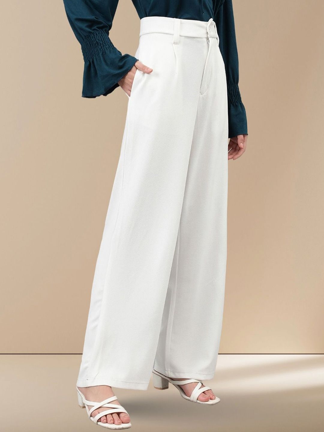 Kotty Women Straight Fit High-Rise Trousers