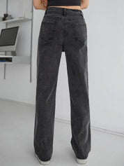 Kotty Women Straight Fit High-Rise Stretchable Cotton Jeans