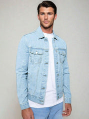 Kotty Men Solid Denim Jacket