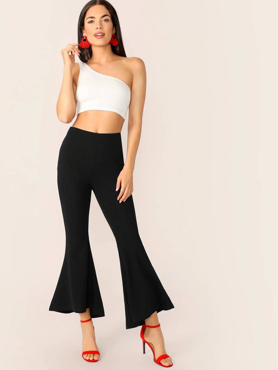 Kotty Women Solid Relaxed High-Rise Trousers