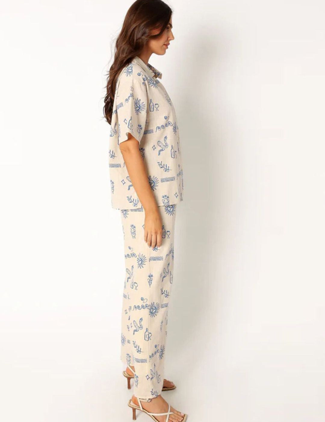 Kotty Women Shirt Collar Multi Dress Set