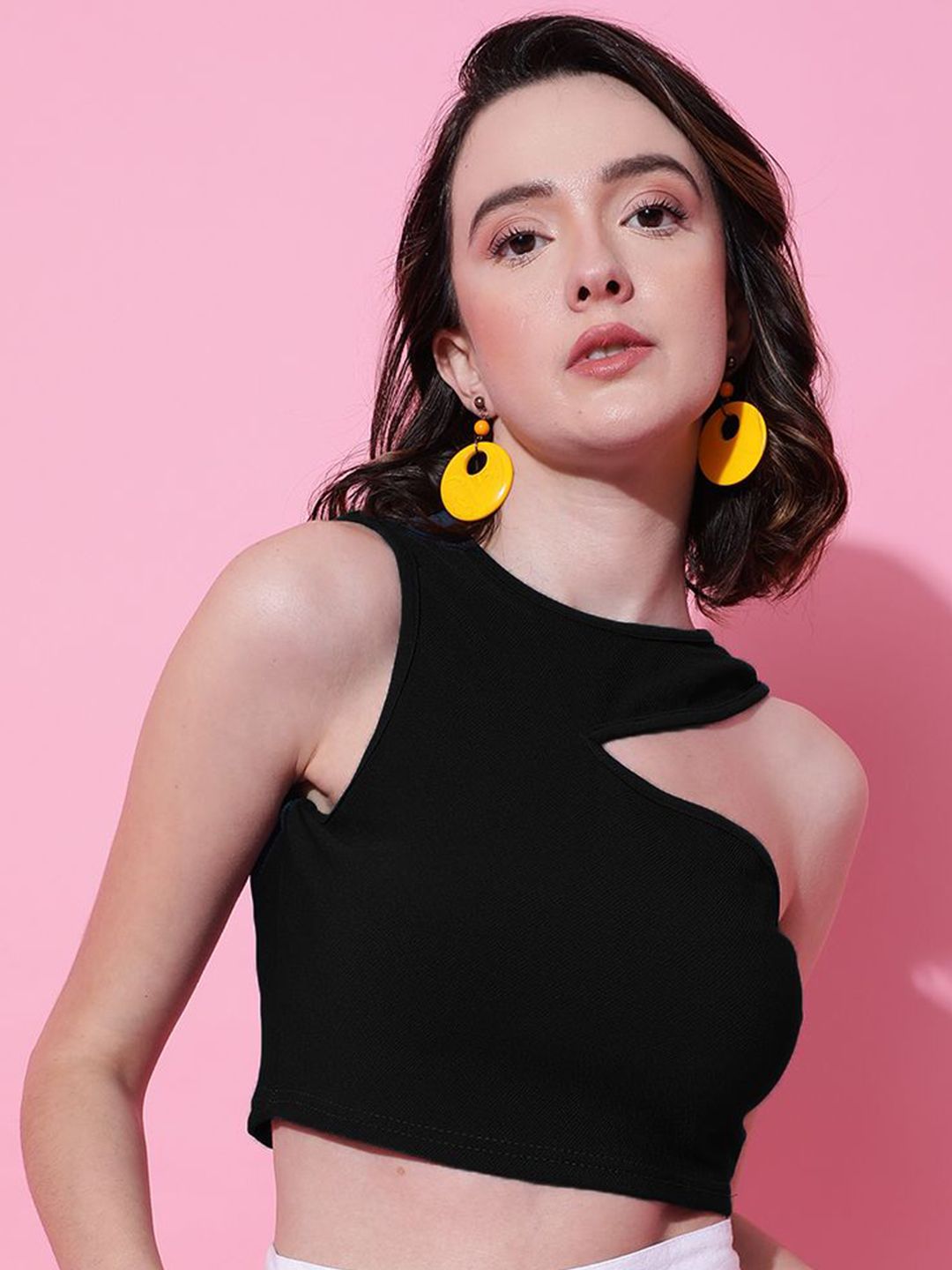 Kotty Women Solid High Neck Top