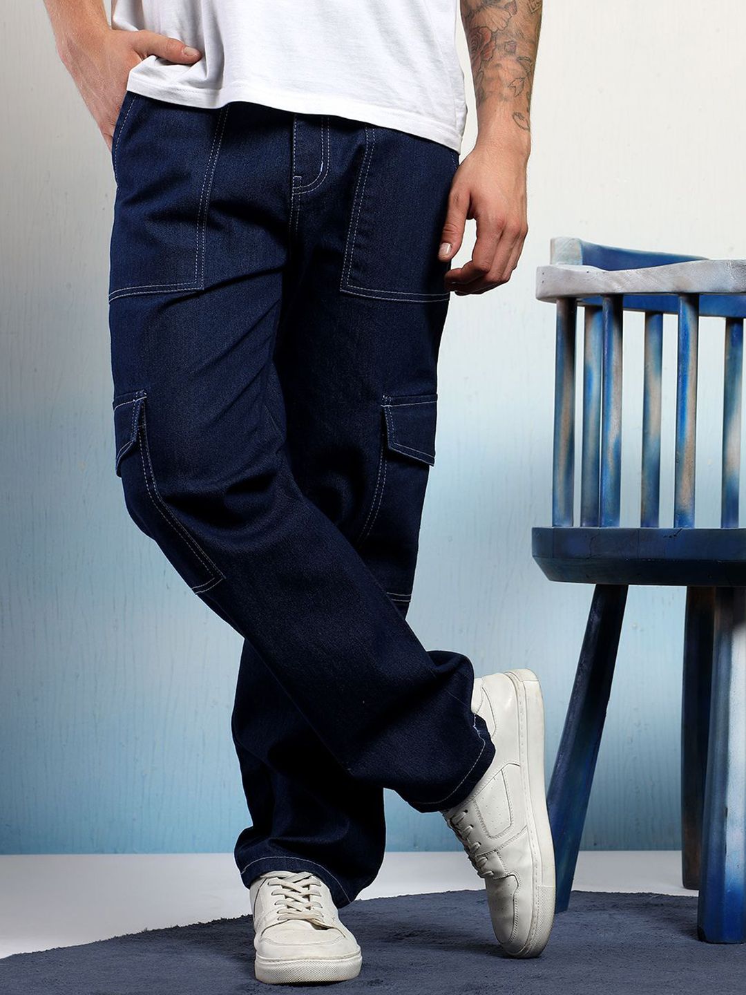 Kotty Men Straight Fit Low-Rise Stretchable Jeans