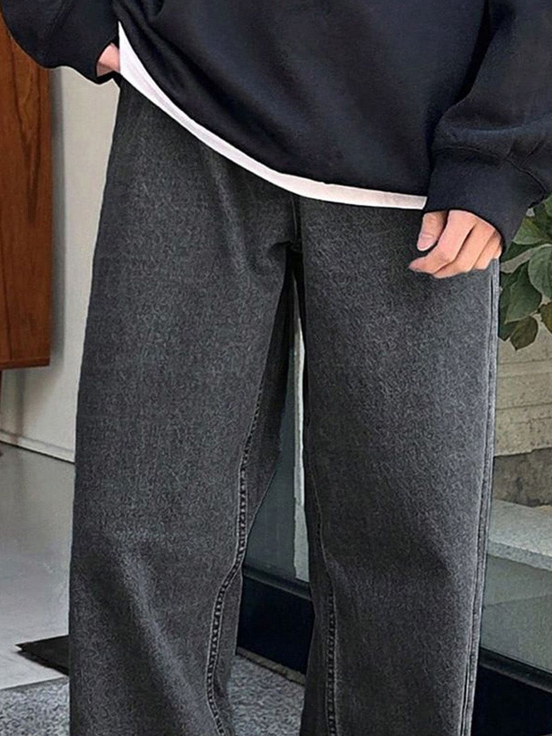 Kotty Men Jean Wide Leg Stretchable Cotton Jeans