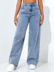 Kotty Women Baggy High-Rise Stretchable Cotton Jeans