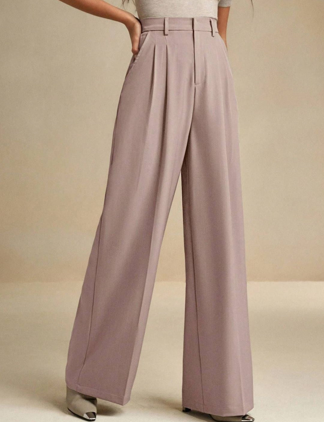 Kotty Women Relaxed Fit High-Rise Formal Trousers