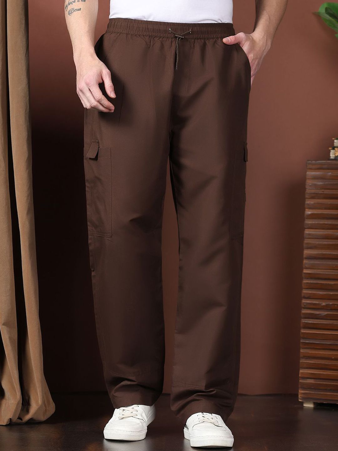 Kotty Men Relaxed Easy Wash Cargos Trousers