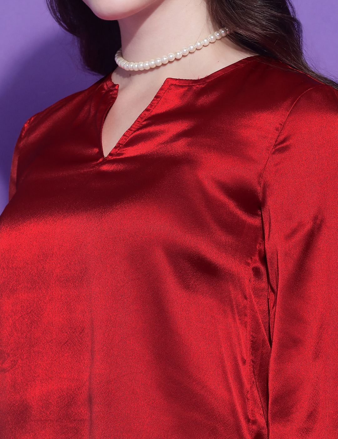 Kotty Women Solid V-Neck Top