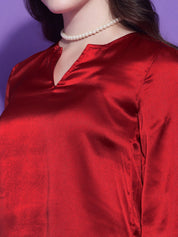 Kotty Women Solid V-Neck Top