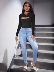 Kotty Women Solid High Neck Top