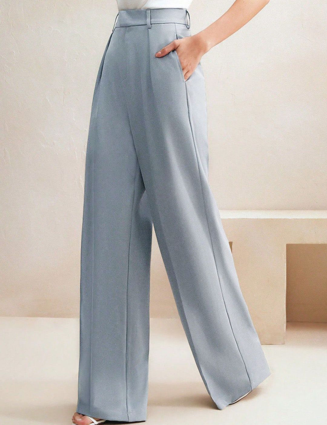 Kotty Women Wide Leg High-Rise Easy Wash Pleated Trousers