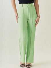 Kotty Women Relaxed Straight Leg High-Rise Trousers