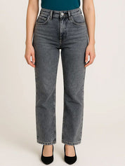 Kotty Women Straight Fit High-Rise Light Fade Stretchable Jeans