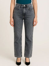 Kotty Women Straight Fit High-Rise Light Fade Stretchable Jeans