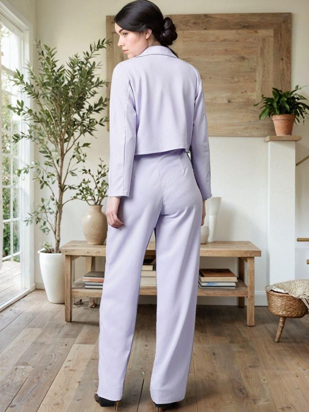 Kotty Lapel Collar Long Sleeves Coat With Trouser 