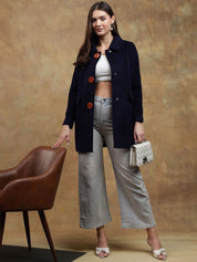 Kotty Women Spread Collar Overcoat