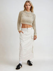 Kotty Women Round Neck Cotton Pullover Sweater