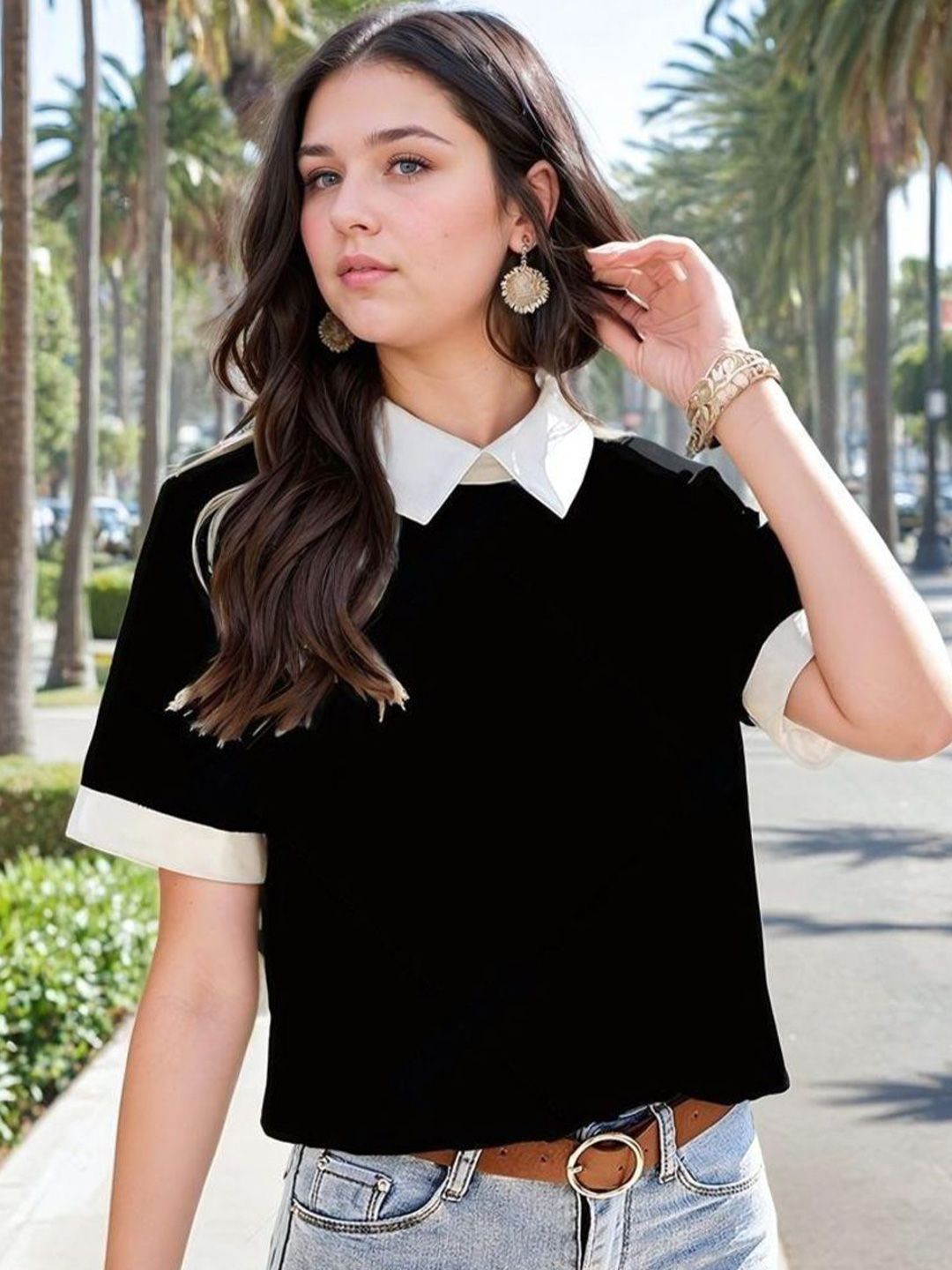 Kotty Women Colourblocked Regular Top