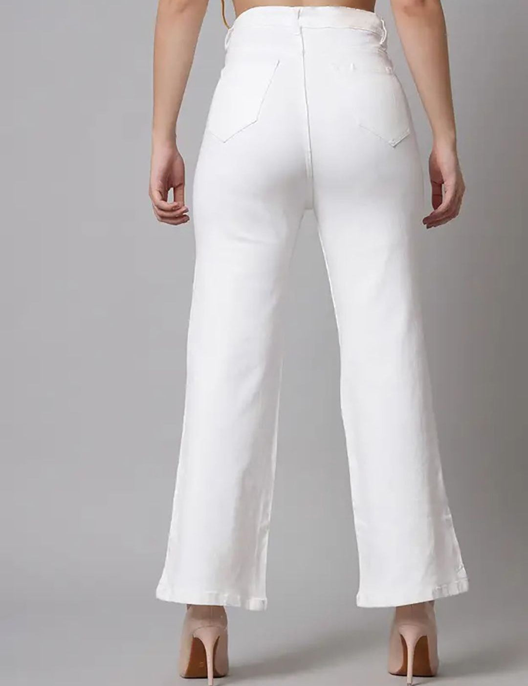 Kotty Women Bootcut High-Rise Stretchable Cotton Jeans