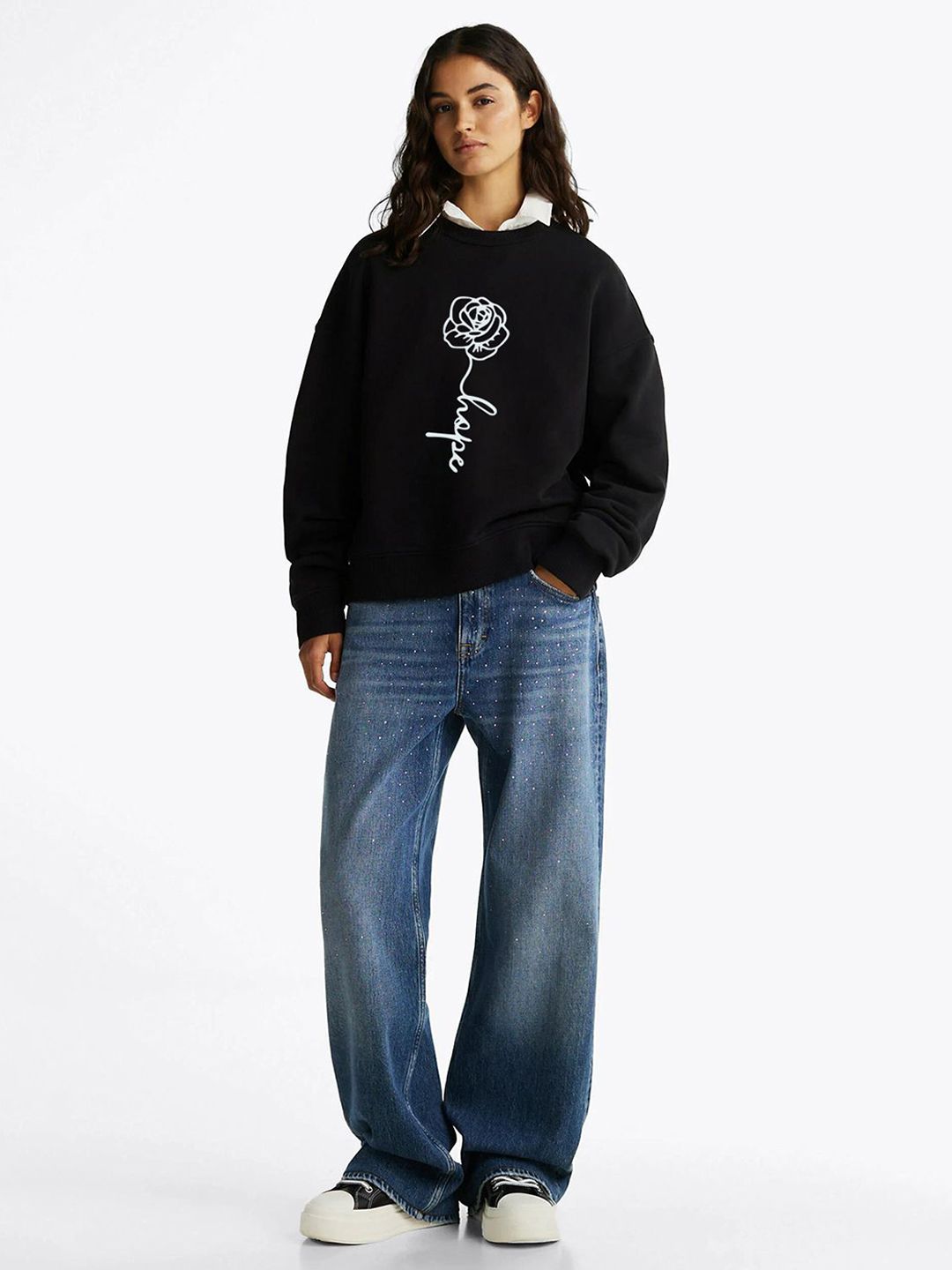 Kotty Women Printed Cotton Sweatshirt