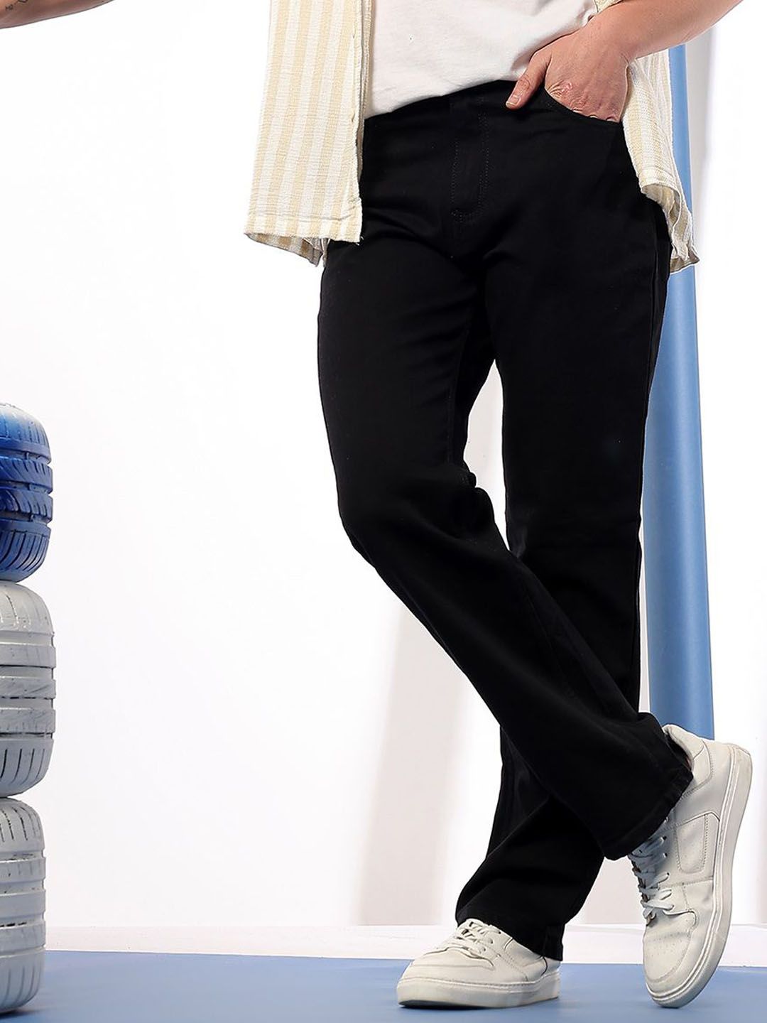 Kotty Men Comfort Fit Mid-Rise Stretchable Jeans