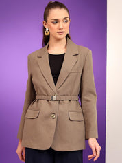 Kotty Women Long Sleeve Single-Breasted Overcoat