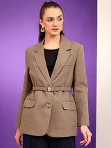 Kotty Women Long Sleeve Single-Breasted Overcoat