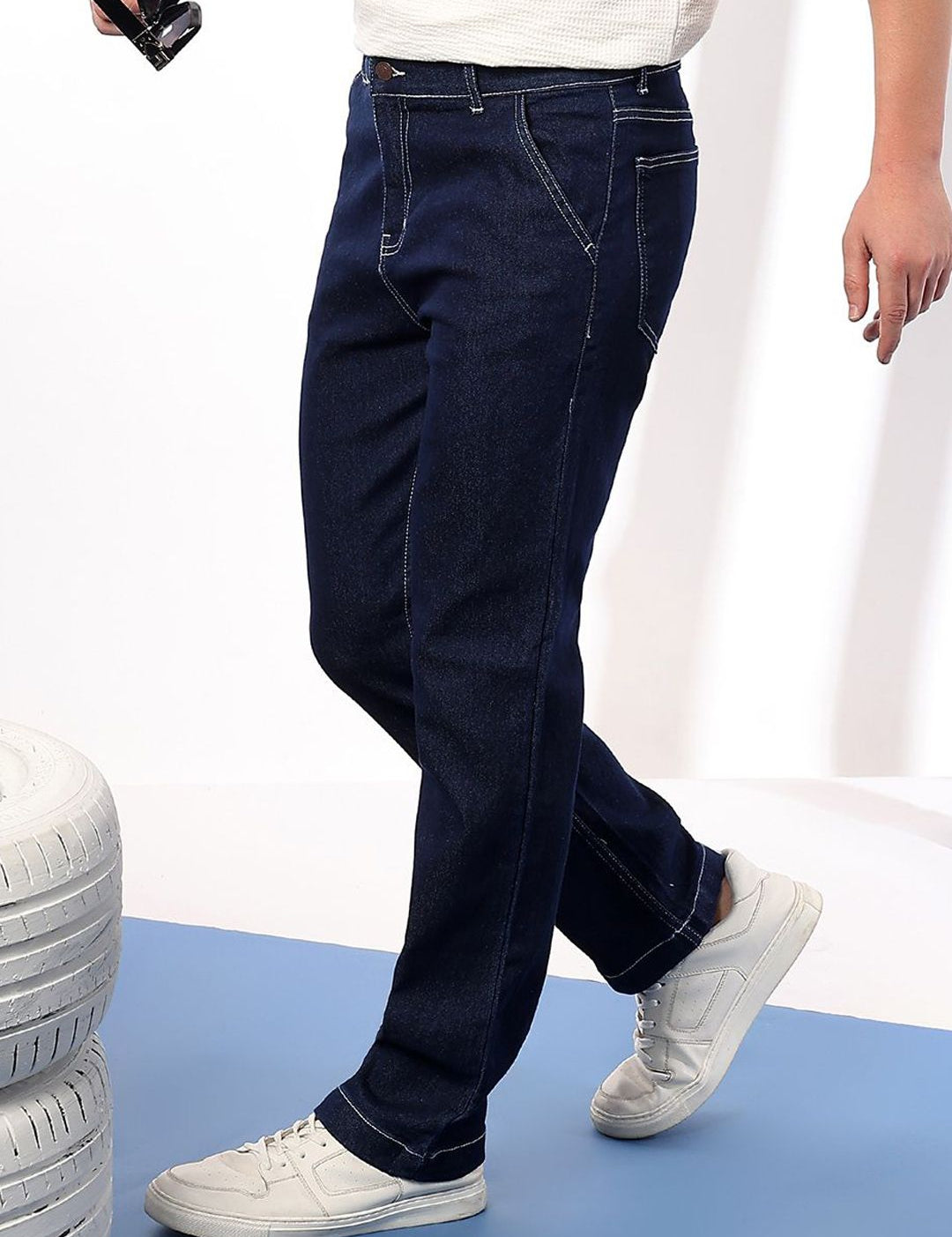 Kotty Men Comfort Regular Fit Mid-Rise Stretchable Jeans