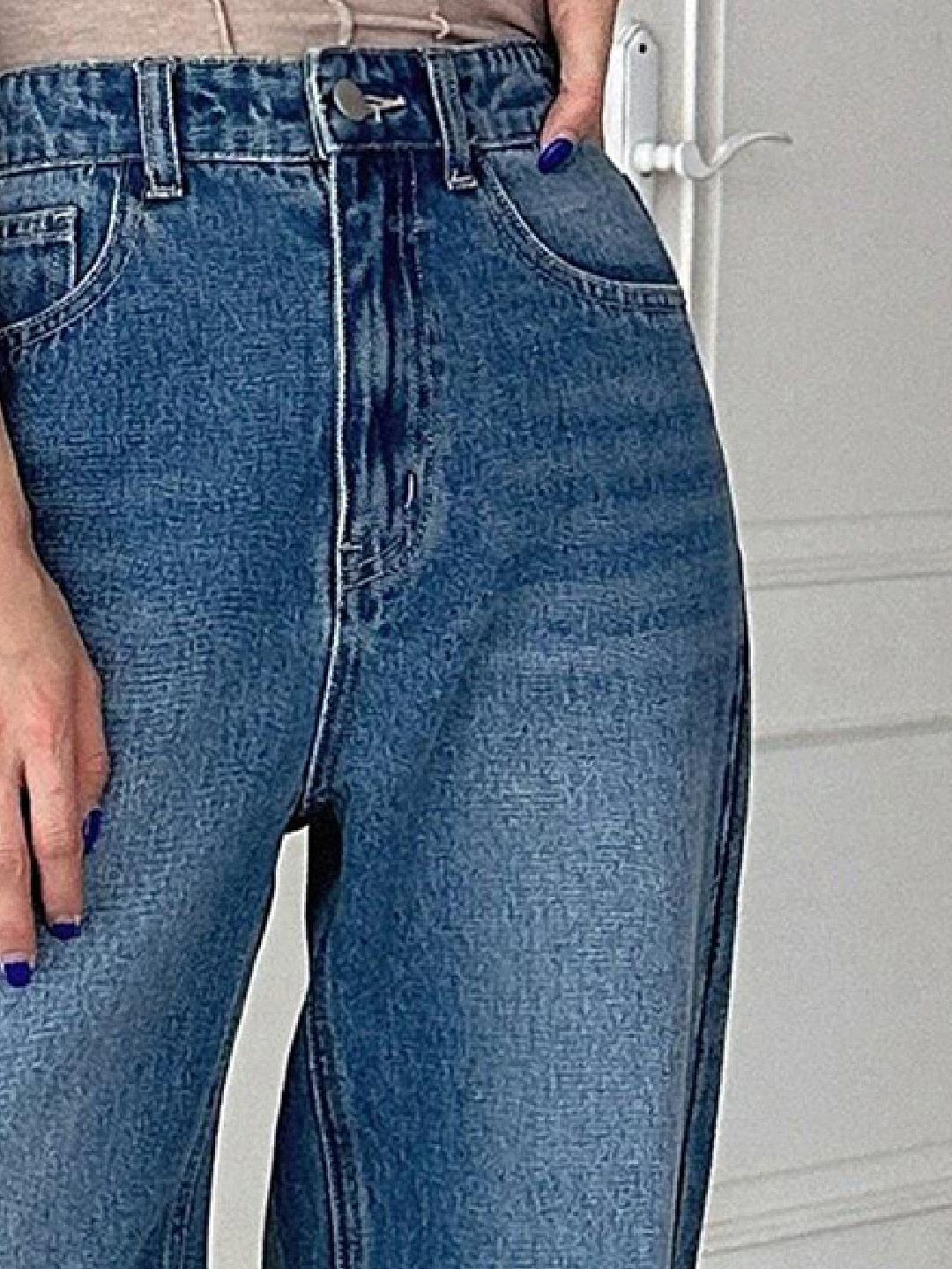 Kotty Women Straight Fit High-Rise Stretchable Jeans