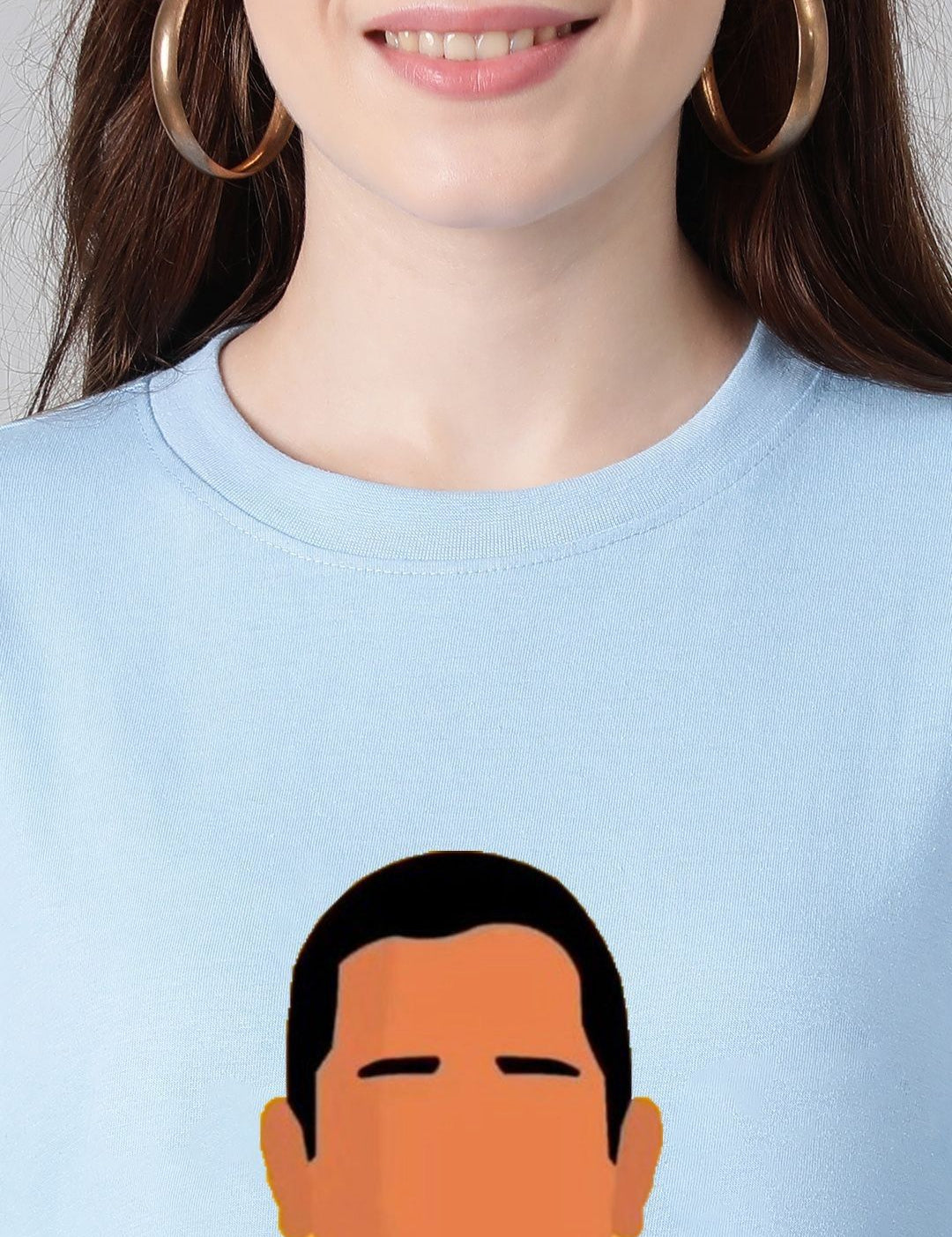 Kotty Women Graphic Printed Round Neck Cotton Oversized T-shirt