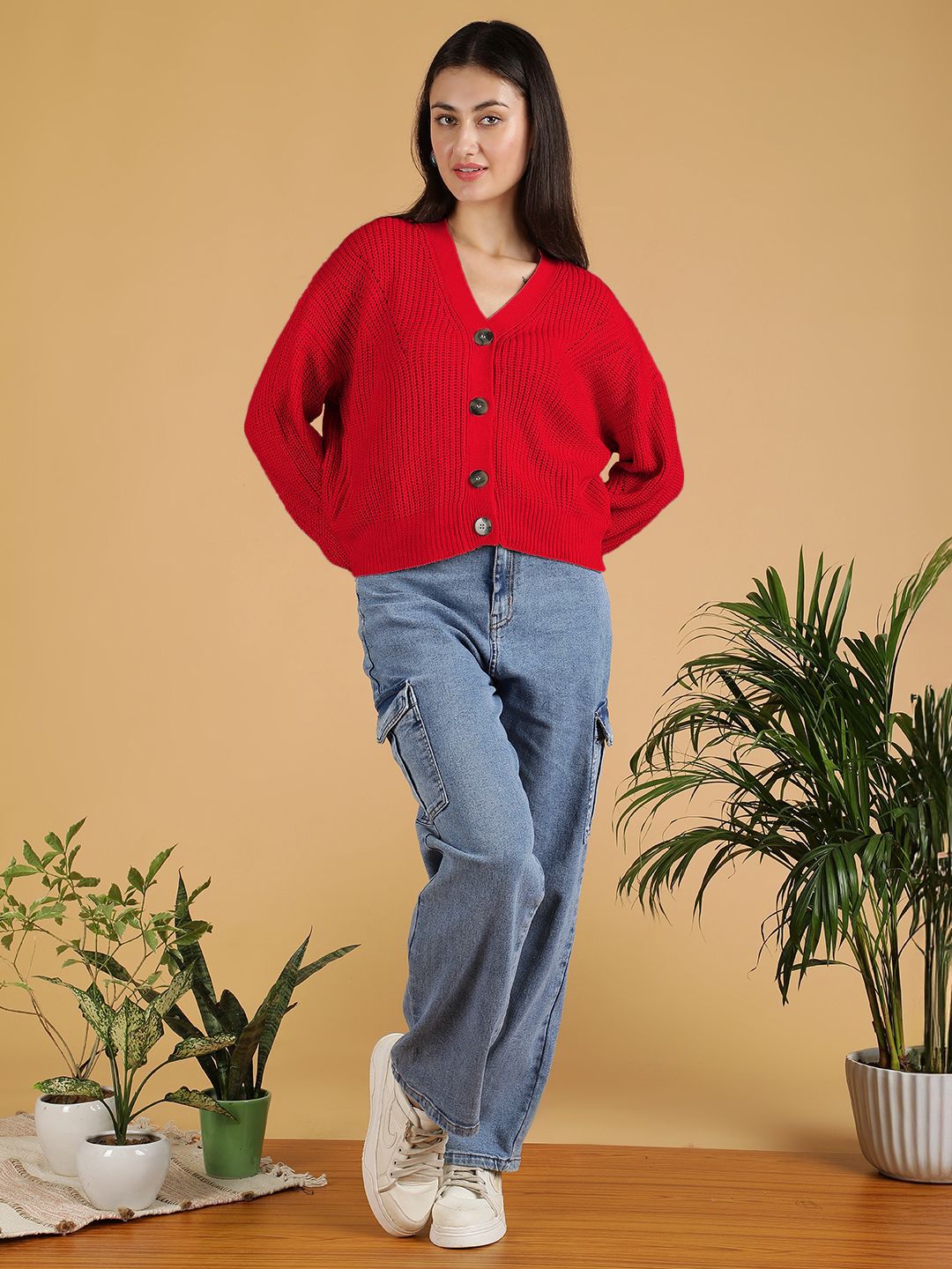 Kotty Women V-Neck Cardigan