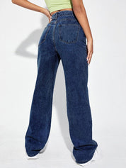 Kotty Women Straight Fit High-Rise Stretchable Jeans