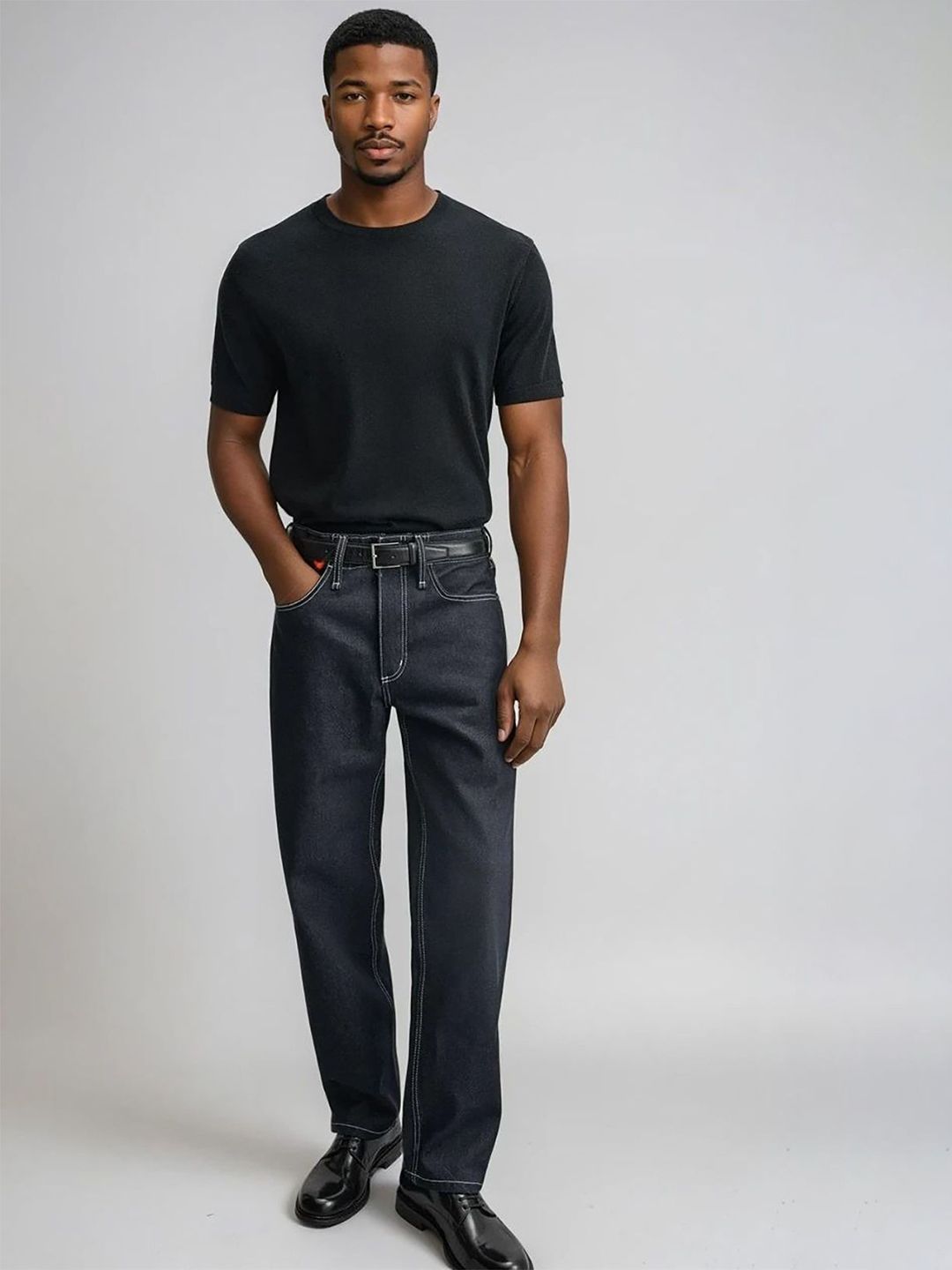 Kotty Men Relaxed Fit Mid-Rise Stretchable Jeans